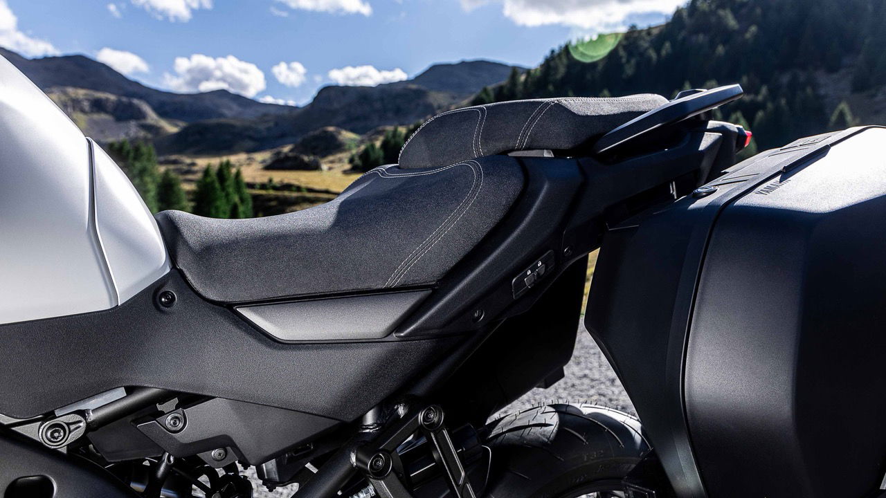 The revised rider and pillion seats of the bike